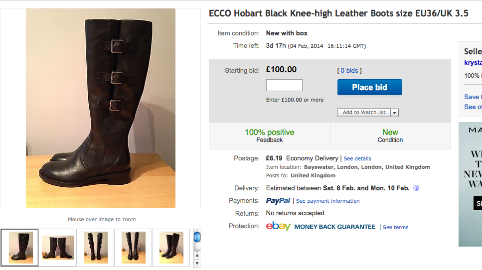 ebay sale: ECCO Boots